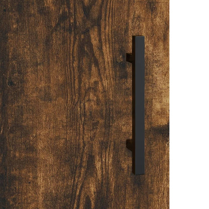 Sleek Smoked Oak Desk 140x50x75 cm - Engineered Wood Finish