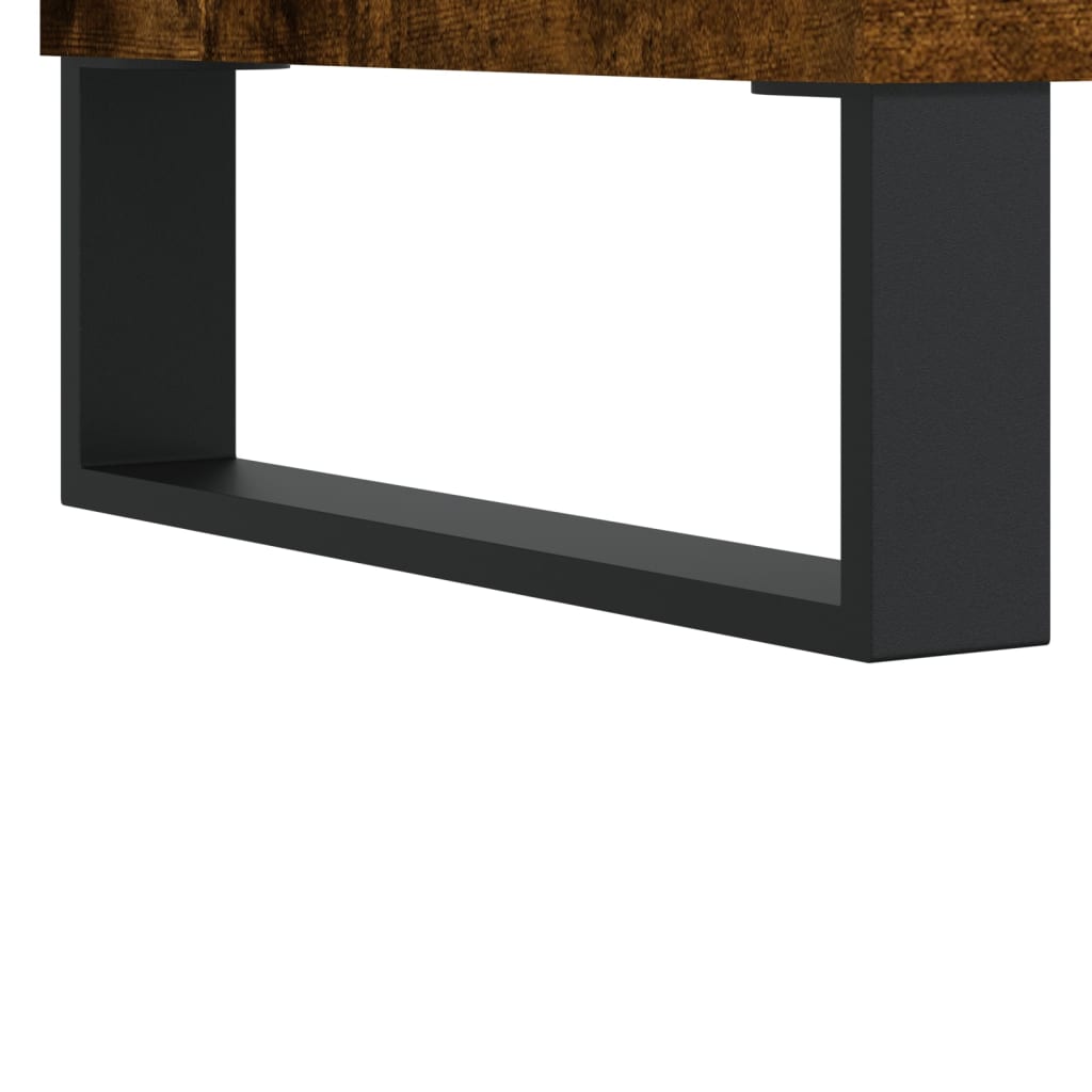 Sleek Smoked Oak Desk 140x50x75 cm - Engineered Wood Finish
