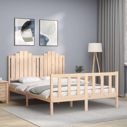 Bed Frame without Mattress 140x200 cm Solid Wood Pine