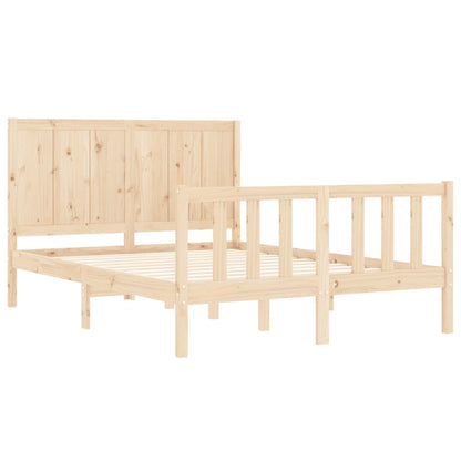 Bed Frame without Mattress 140x200 cm Solid Wood Pine