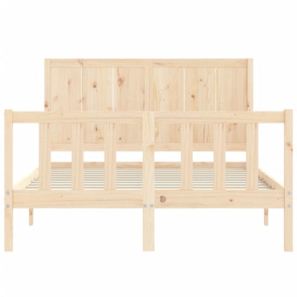 Bed Frame without Mattress 140x200 cm Solid Wood Pine