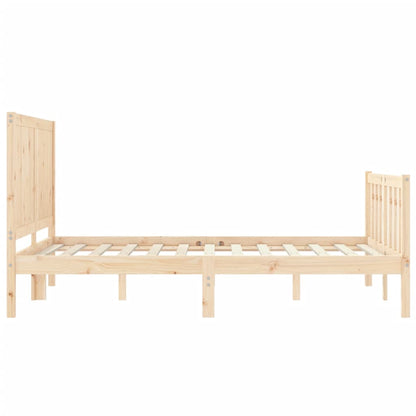 Bed Frame without Mattress 140x200 cm Solid Wood Pine