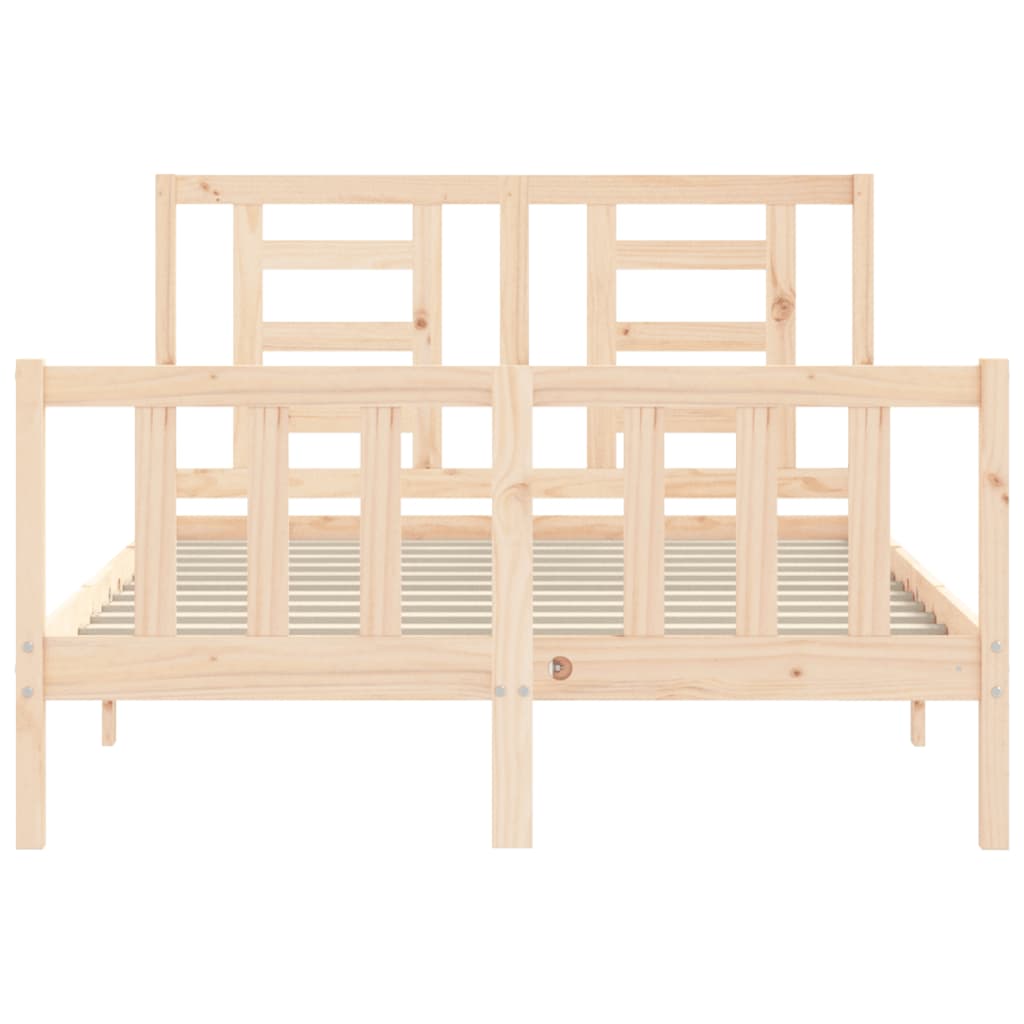 Bed Frame without Mattress 140x200 cm Solid Wood Pine