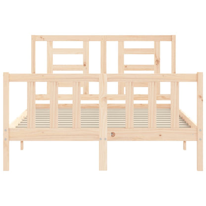 Bed Frame without Mattress 140x200 cm Solid Wood Pine
