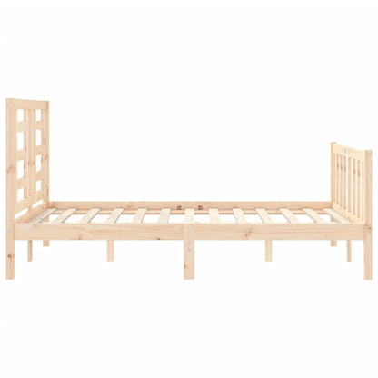 Bed Frame without Mattress 140x200 cm Solid Wood Pine
