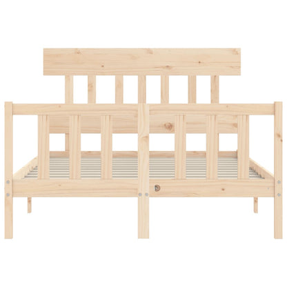 Bed Frame without Mattress 140x200 cm Solid Wood Pine