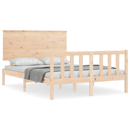 Bed Frame without Mattress 140x200 cm Solid Wood Pine