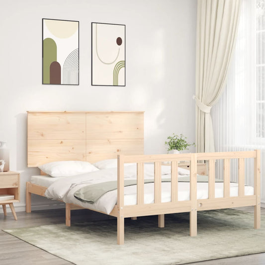 Bed Frame without Mattress 140x200 cm Solid Wood Pine