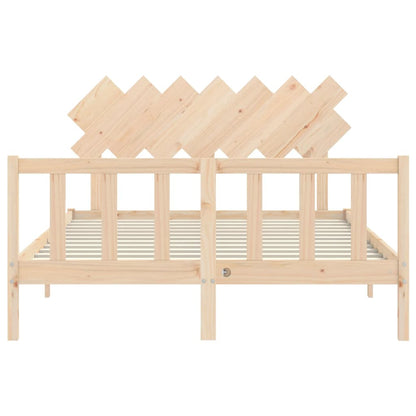 Bed Frame without Mattress 140x200 cm Solid Wood Pine