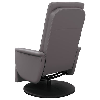 Massage Recliner Chair with Footrest Grey Faux Leather