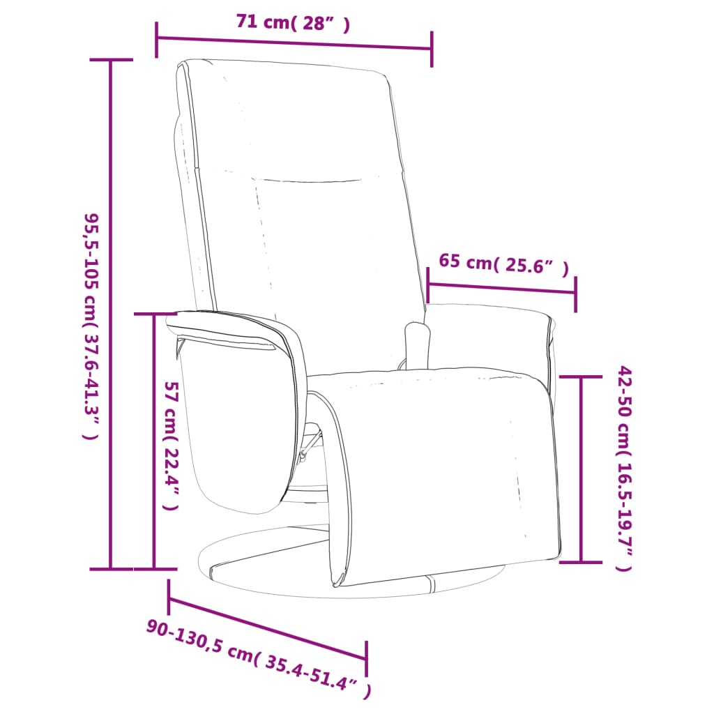 Massage Recliner Chair with Footrest White Faux Leather
