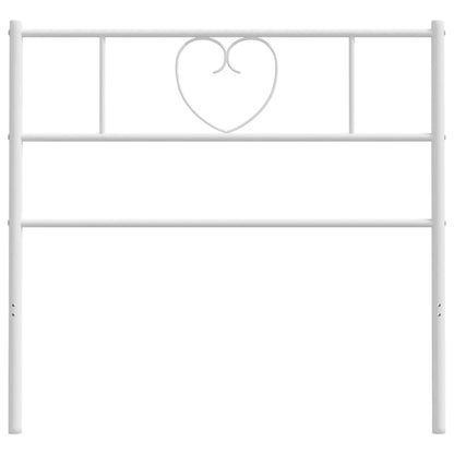Metal Headboard White 90 cm