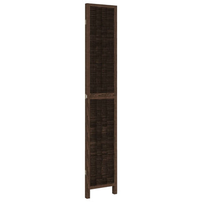 Dark Brown Solid Wood Paulownia 3-Panel Room Divider