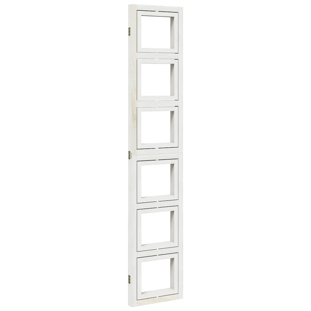 Elegant White Solid Wood 3-Panel Room Divider - Paulownia Wood