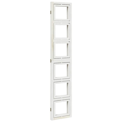 Elegant White Solid Wood 3-Panel Room Divider - Paulownia Wood