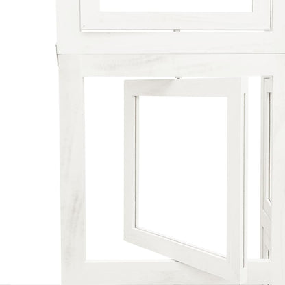 White Solid Wood 6-Panel Room Divider - Paulownia Elegance
