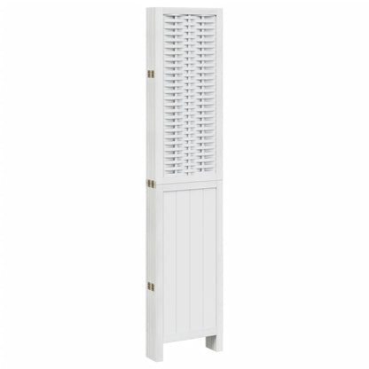 White Solid Wood Paulownia Room Divider – 6 Panels