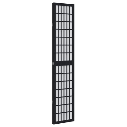 Elegant Black Paulownia Wood Room Divider - 3 Panel Design