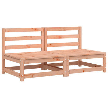 Solid Wood Douglas Garden Sofas, Armless, 2-Piece Set, 70x70x67 cm
