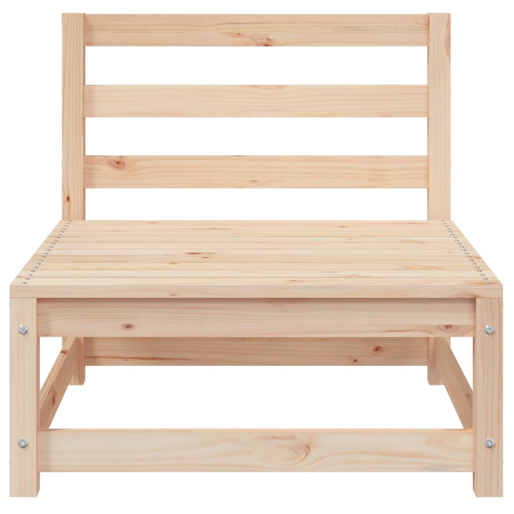 3-Piece Armless Garden Sofas, Solid Pine Wood, 70x70x67 cm