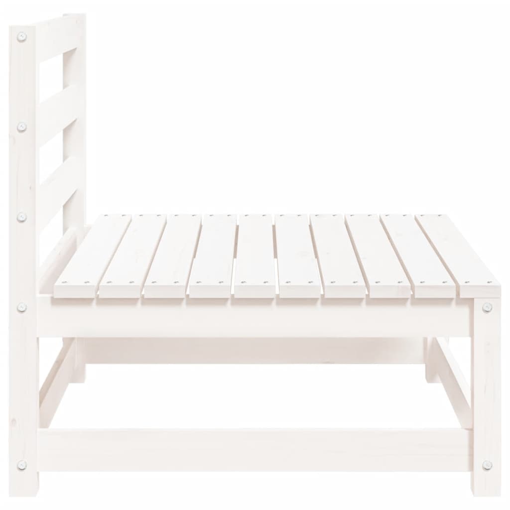 White Pine Armless Garden Sofas, 3-Piece Set, 70x70x67 cm
