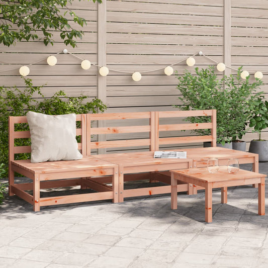 Solid Wood Douglas Armless Garden Sofa Set, 3Pcs, 70x70x67 cm