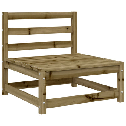 Armless Garden Sofas Set, 3 pcs, Pine Wood, 70x70x67 cm