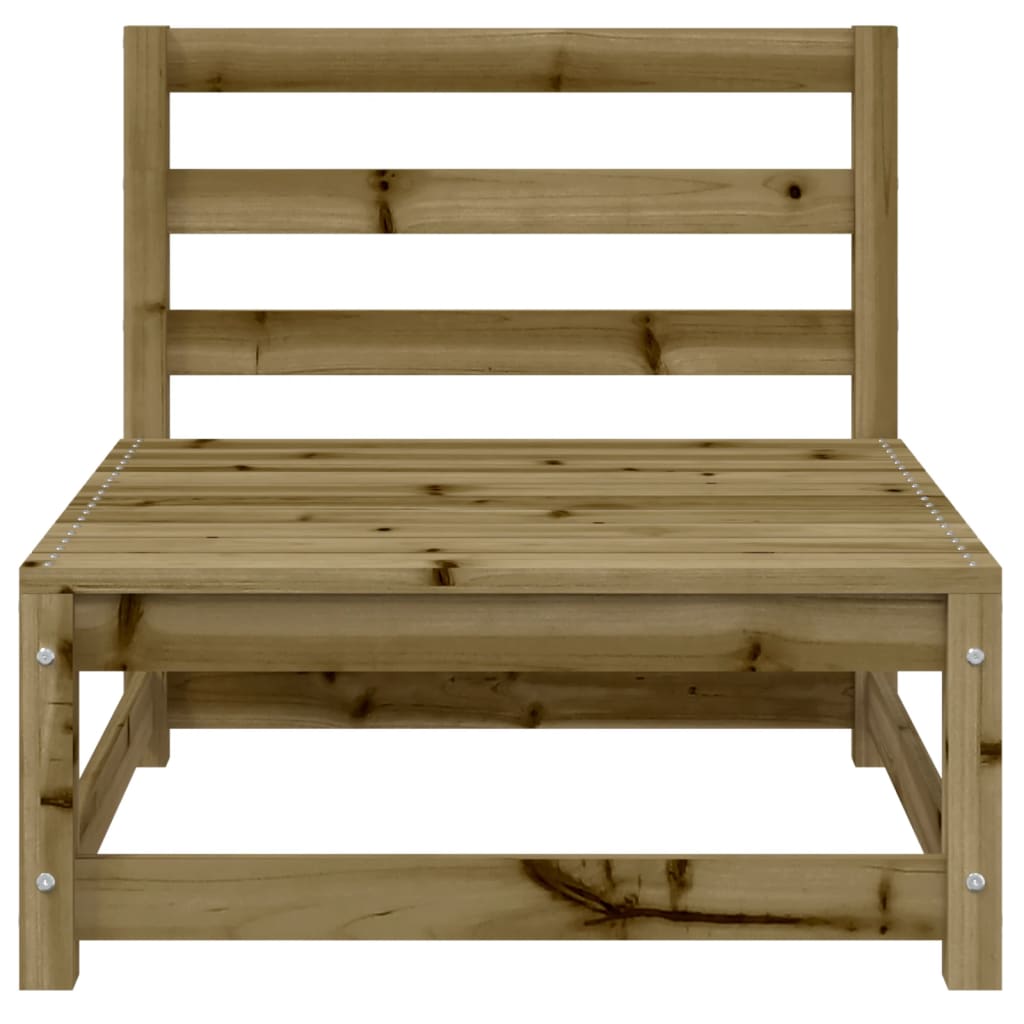 Armless Garden Sofas Set, 3 pcs, Pine Wood, 70x70x67 cm