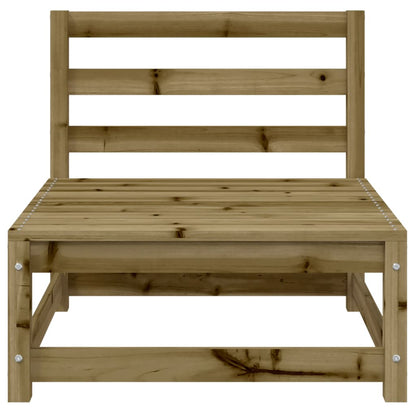 Armless Garden Sofas Set, 3 pcs, Pine Wood, 70x70x67 cm