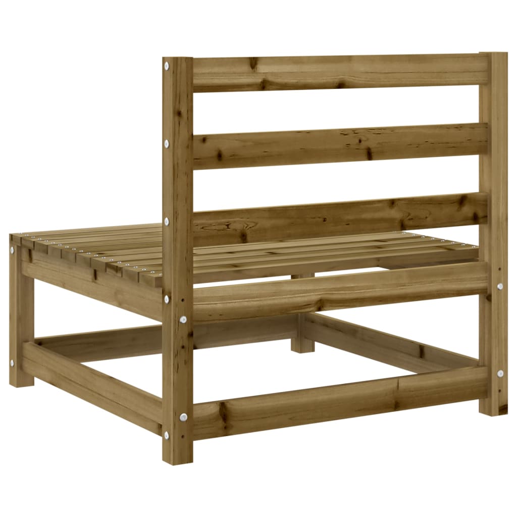 Armless Garden Sofas Set, 3 pcs, Pine Wood, 70x70x67 cm