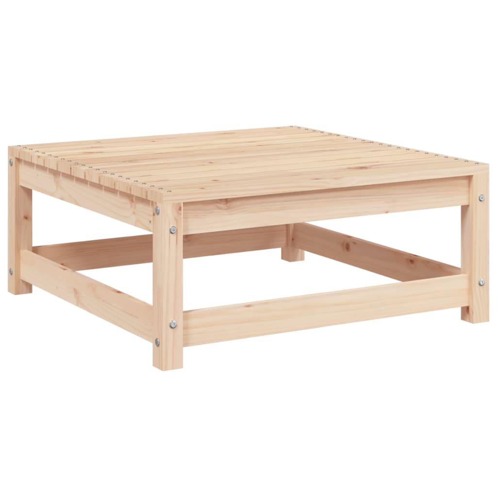 Solid Pine Garden Footstool 70x70x30 cm - Durable Outdoor Furniture