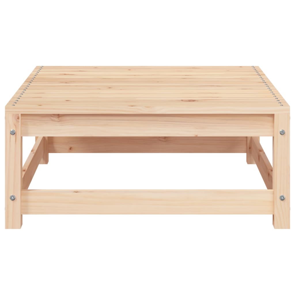 Solid Pine Garden Footstool 70x70x30 cm - Durable Outdoor Furniture