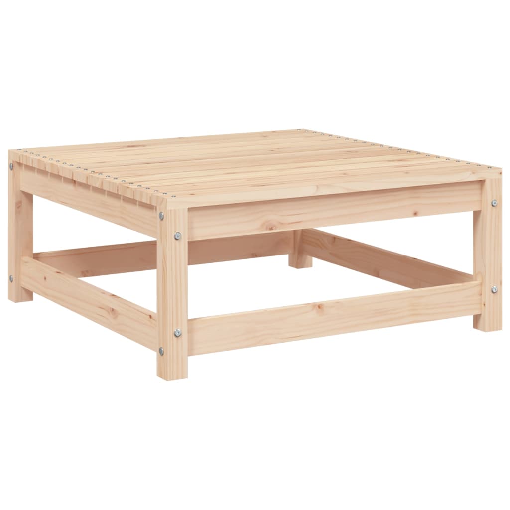Solid Pine Garden Footstool 70x70x30 cm - Durable Outdoor Furniture