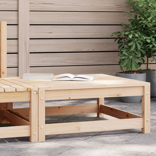 Solid Pine Garden Footstool 70x70x30 cm - Durable Outdoor Furniture