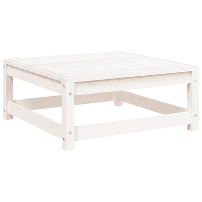 Solid Pine Garden Footstool - White, 70x70x30 cm