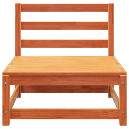Wax Brown Solid Wood Pine 2-Seater Garden Sofa