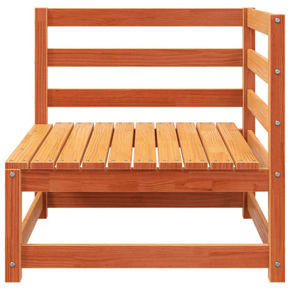 Wax Brown Solid Wood Pine 2-Seater Garden Sofa
