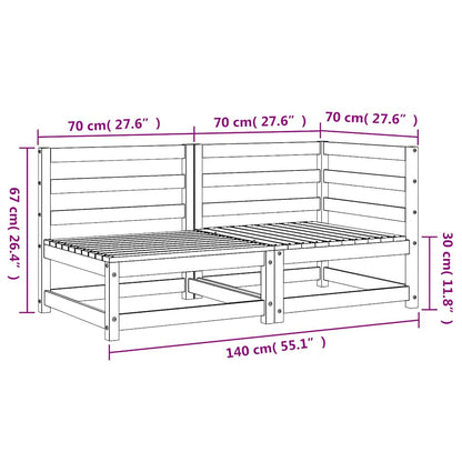 Outdoor 2-Seater Sofa in Pine Wood - Stylish & Durable Garden Seating