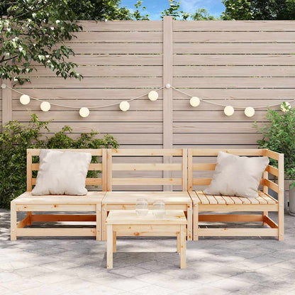 Solid Pine 3-Seater Garden Sofa – Durable Outdoor Comfort