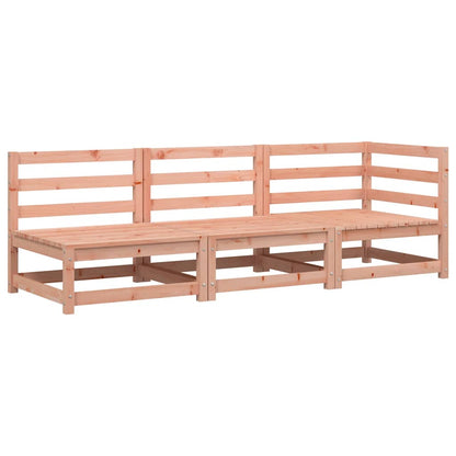 Elegant 3-Seater Garden Sofa | Solid Douglas Wood | Natural Finish