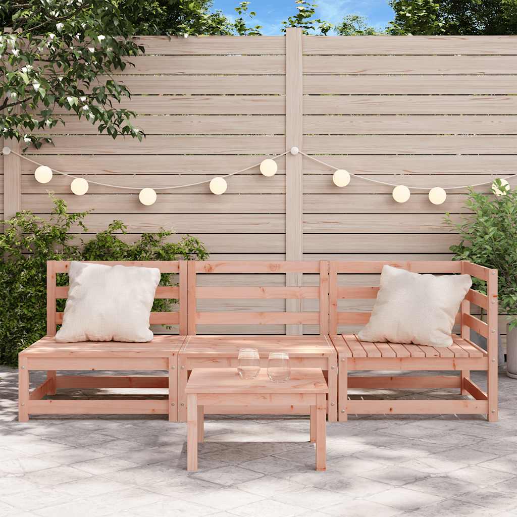 Elegant 3-Seater Garden Sofa | Solid Douglas Wood | Natural Finish