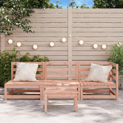 Elegant 3-Seater Garden Sofa | Solid Douglas Wood | Natural Finish