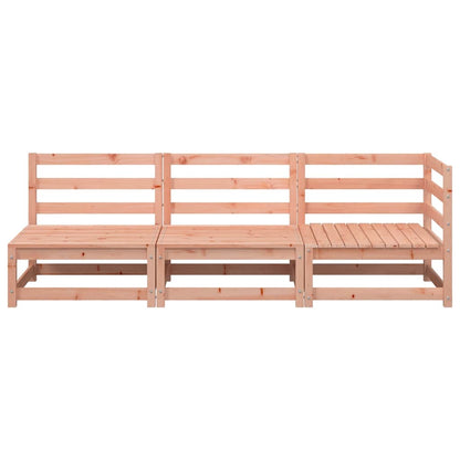Elegant 3-Seater Garden Sofa | Solid Douglas Wood | Natural Finish