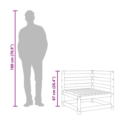 3-Seater Garden Sofa in Impregnated Pine Wood