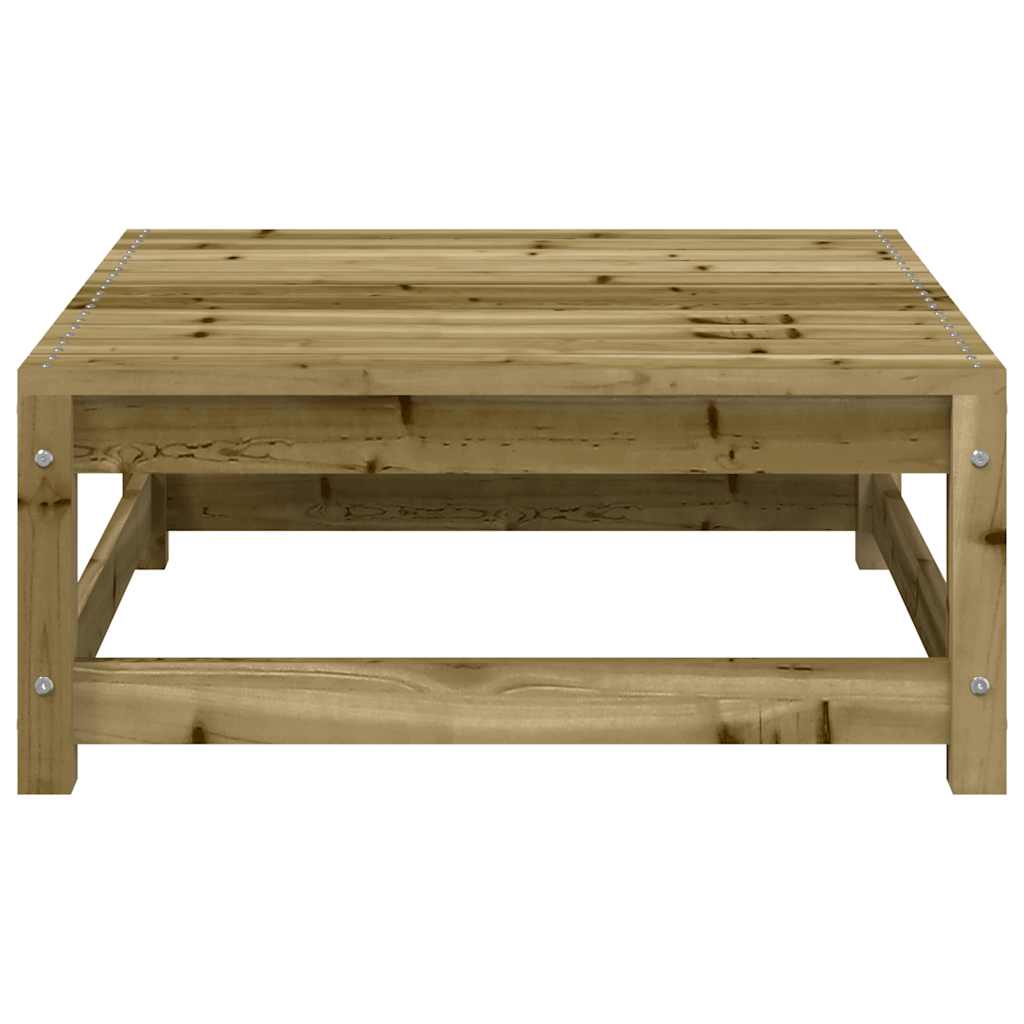 Armless Pine Wood Garden Sofa & Footstool - Weatherproof Design