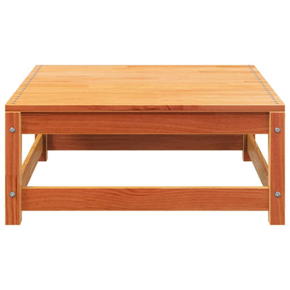 Garden Sofa Armless & Footstool - Wax Brown Solid Pine Wood