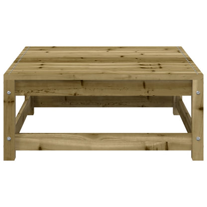 Armless Garden Sofa with Footstool - Pine Wood, Weather-Resistant