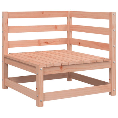 2-Seater Solid Wood Douglas Garden Sofa with Footstool