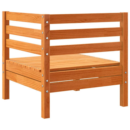 Wax Brown Solid Pine Garden Sofa Corner - Elegant Outdoor Seating
