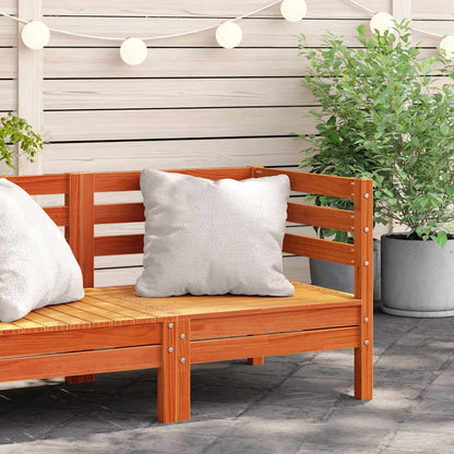 Wax Brown Solid Pine Garden Sofa Corner - Elegant Outdoor Seating